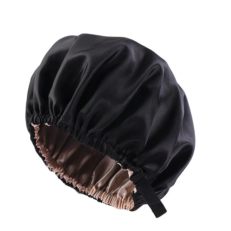 Double-Layer Satin Sleep Bonnet