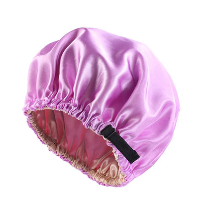 Double-Layer Satin Sleep Bonnet