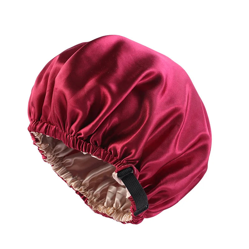 Double-Layer Satin Sleep Bonnet