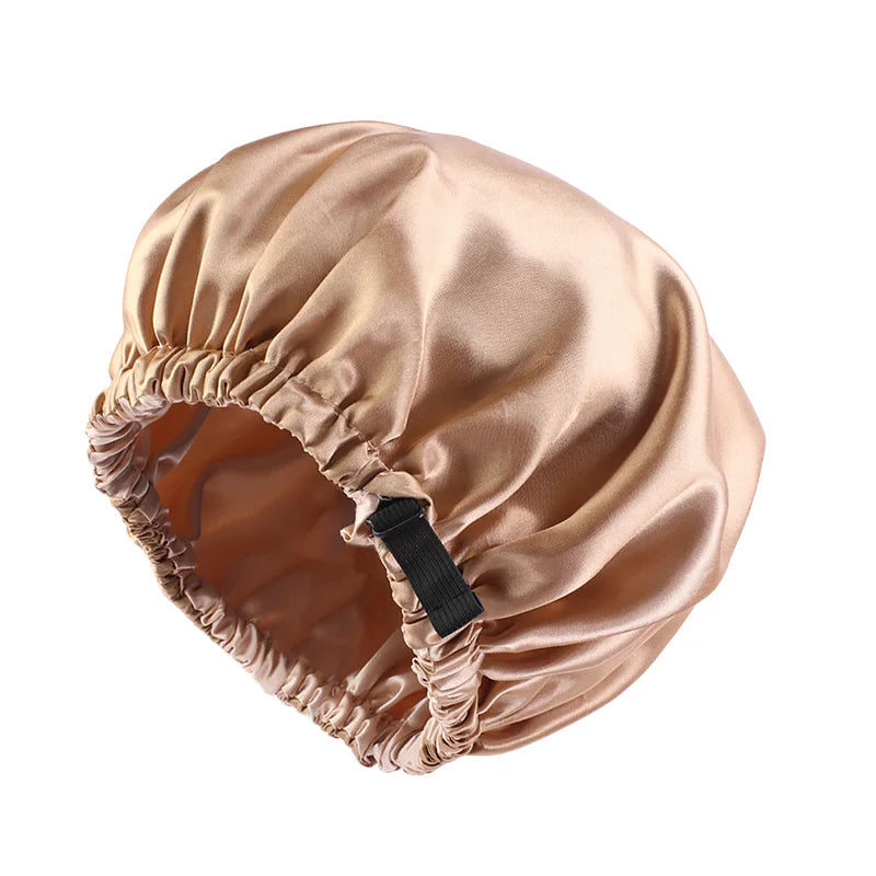 Double-Layer Satin Sleep Bonnet