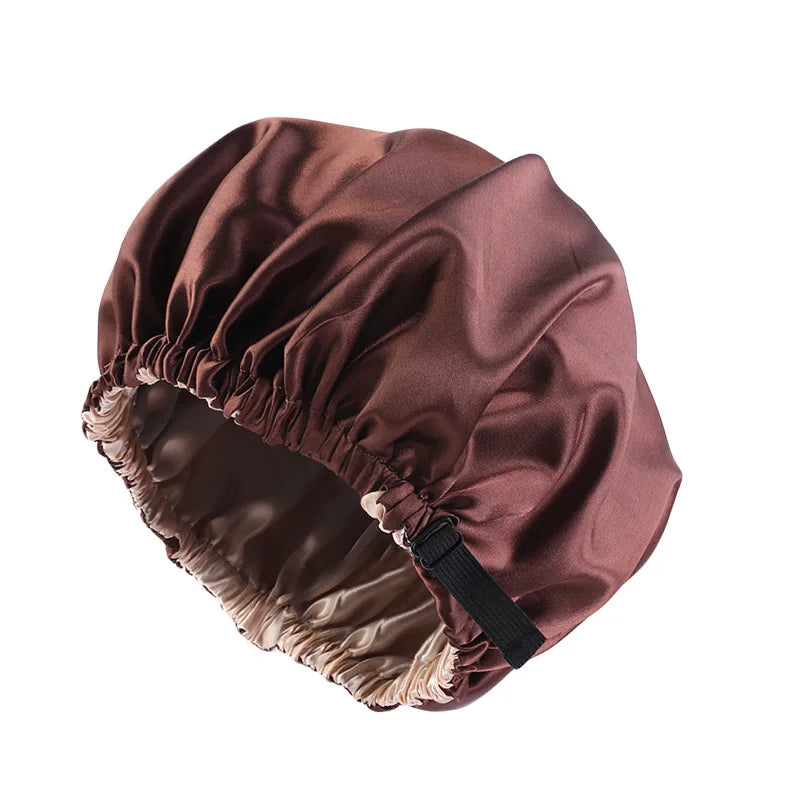 Double-Layer Satin Sleep Bonnet