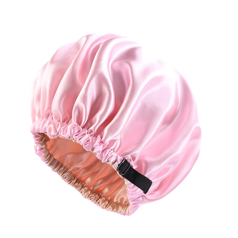 Double-Layer Satin Sleep Bonnet