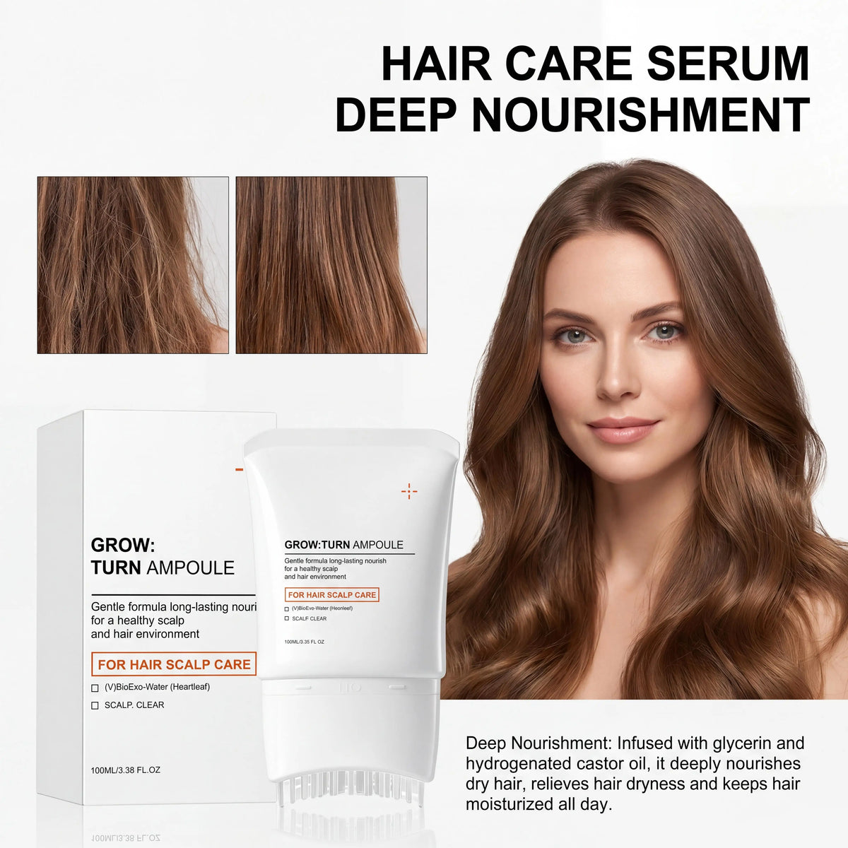 Volumizing Hair Serum with Scalp Brush