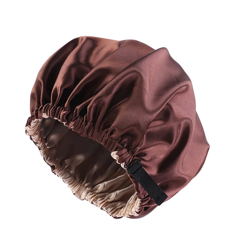 Double-Layer Satin Sleep Bonnet