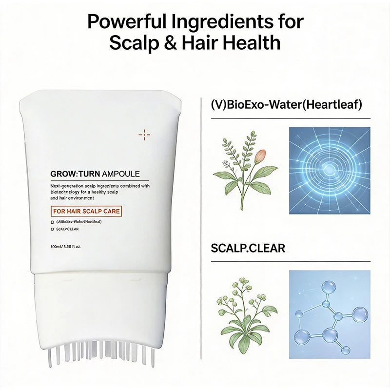 Korean Hair Serum with Scalp Brush